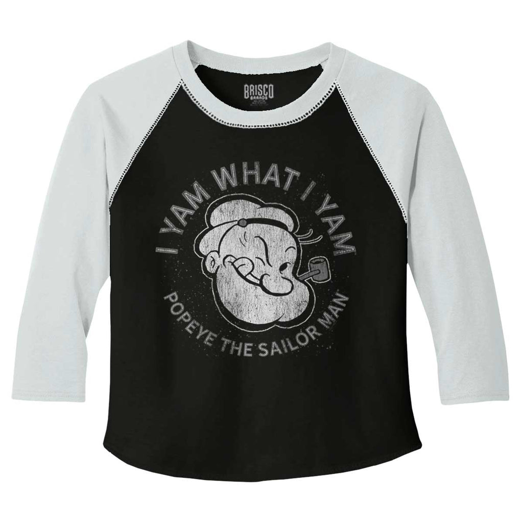 I Yam What I Yam Toddler Baseball-Direct To Garment Print-Brisco Baby