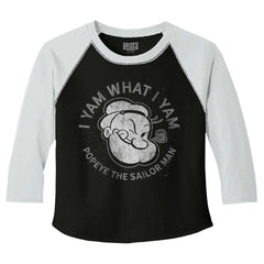 I Yam What I Yam Toddler Baseball-Direct To Garment Print-Brisco Baby