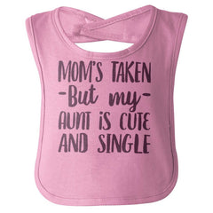 Aunt is Single Infant Baby Bib-Direct To Garment Print-Brisco Baby