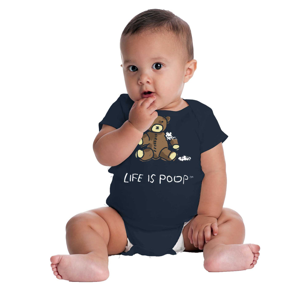 Ripped Teddy Bear Romper Bodysuit-Direct To Garment Print-Brisco Baby