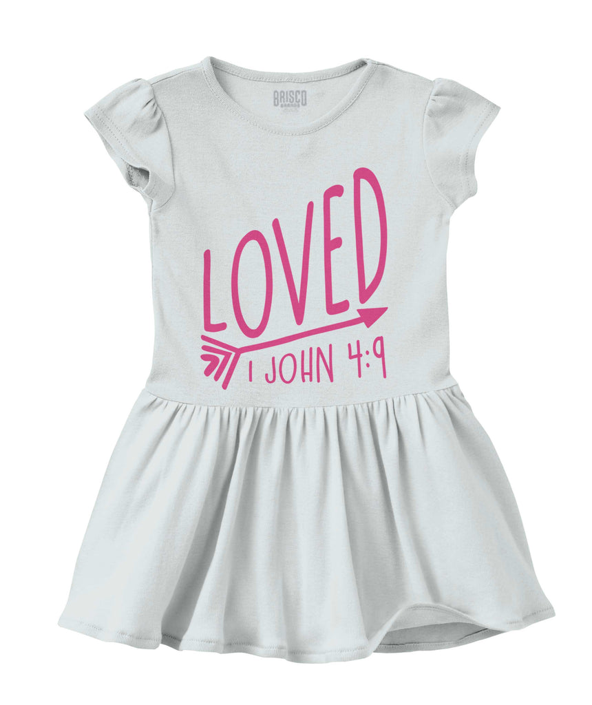 Loved Solid Baby Infant Dress-Direct To Garment Print-Brisco Baby