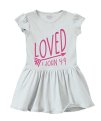 Loved Solid Baby Infant Dress-Direct To Garment Print-Brisco Baby