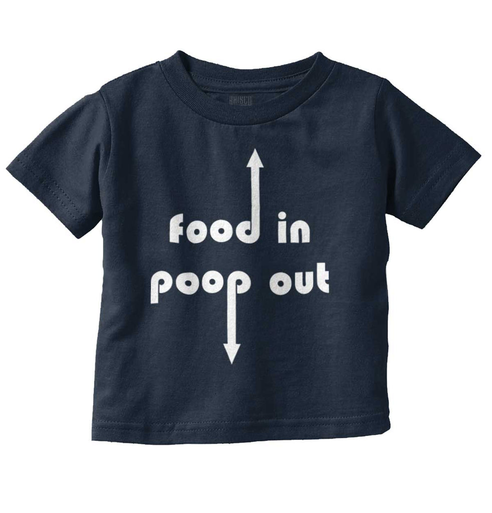 Poop out Infant Toddler T Shirt-Direct To Garment Print-Brisco Baby
