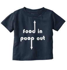 Poop out Infant Toddler T Shirt-Direct To Garment Print-Brisco Baby
