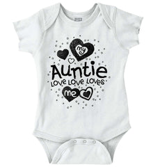Auntie Loves Me Romper Bodysuit-Direct To Garment Print-Brisco Baby