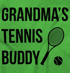 Grandma's Tennis Buddy Infant Toddler T Shirt-Direct To Garment Print-Brisco Baby