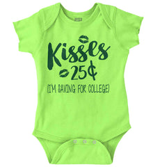 Kisses 25 Cents Romper Bodysuit-Direct To Garment Print-Brisco Baby
