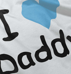 I Heart Daddy Ringer Romper Bodysuit-Direct To Garment Print-Brisco Baby