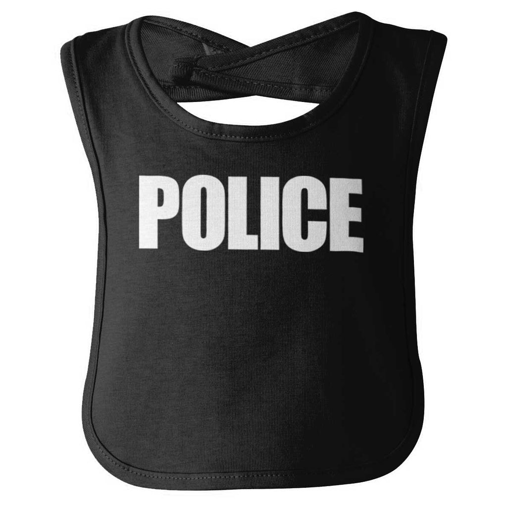 Police Force Infant Baby Bib-Direct To Garment Print-Brisco Baby