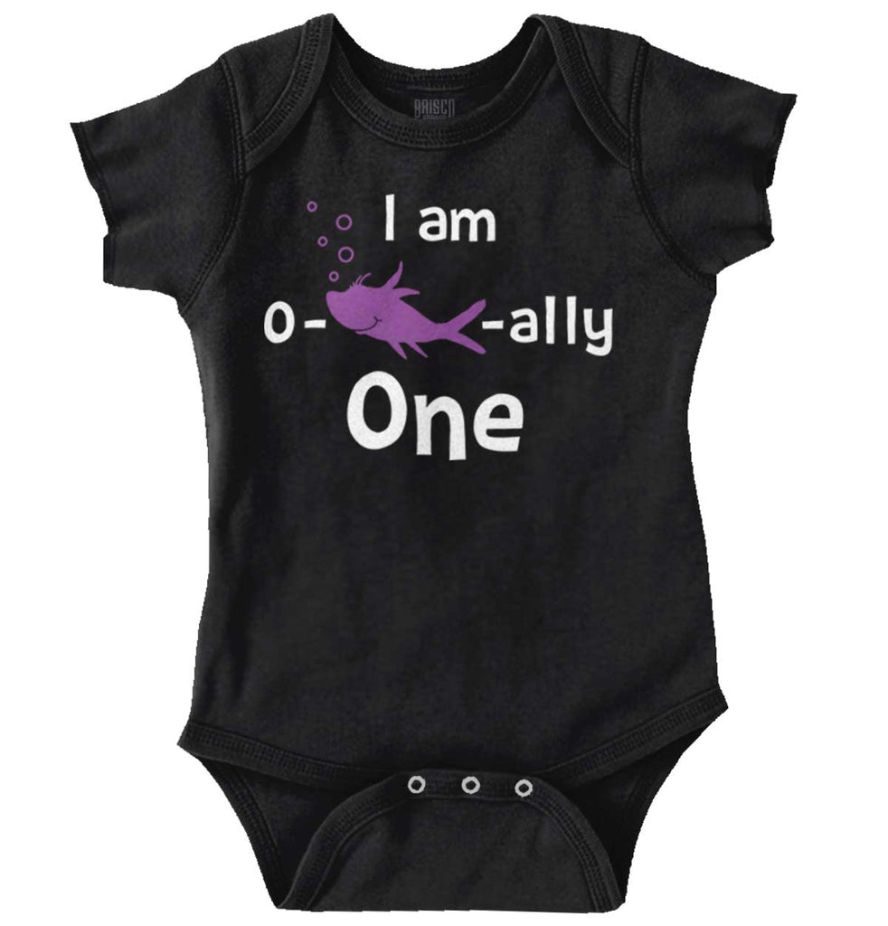 Oh Fish-ally One Romper Bodysuit-Direct To Garment Print-Brisco Baby