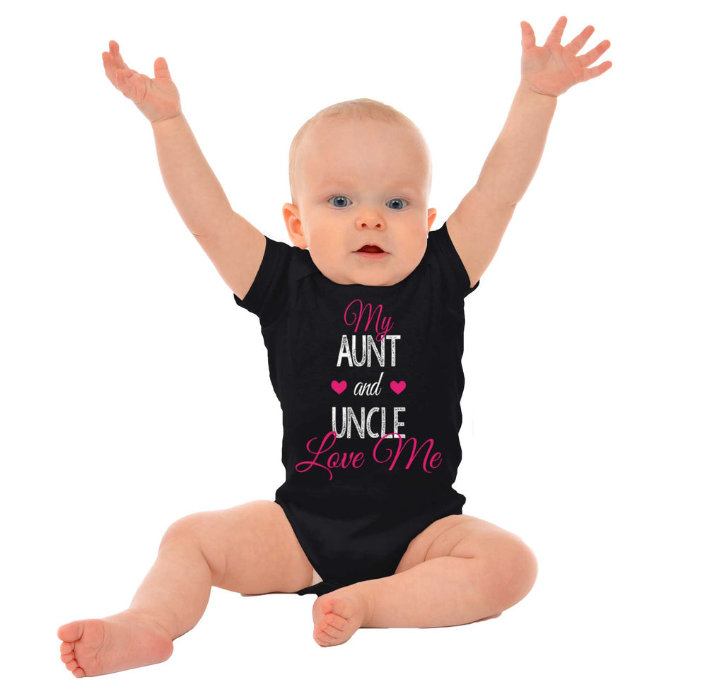 Aunt And Uncle Romper Bodysuit-Direct To Garment Print-Brisco Baby