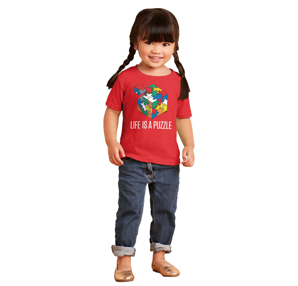 Life Is A Puzzle Infant Toddler T Shirt-Direct To Garment Print-Brisco Baby