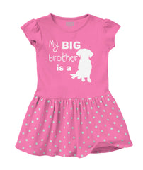 Brother is a Dog Baby Polka Dot Skirt Dress-Direct To Garment Print-Brisco Baby