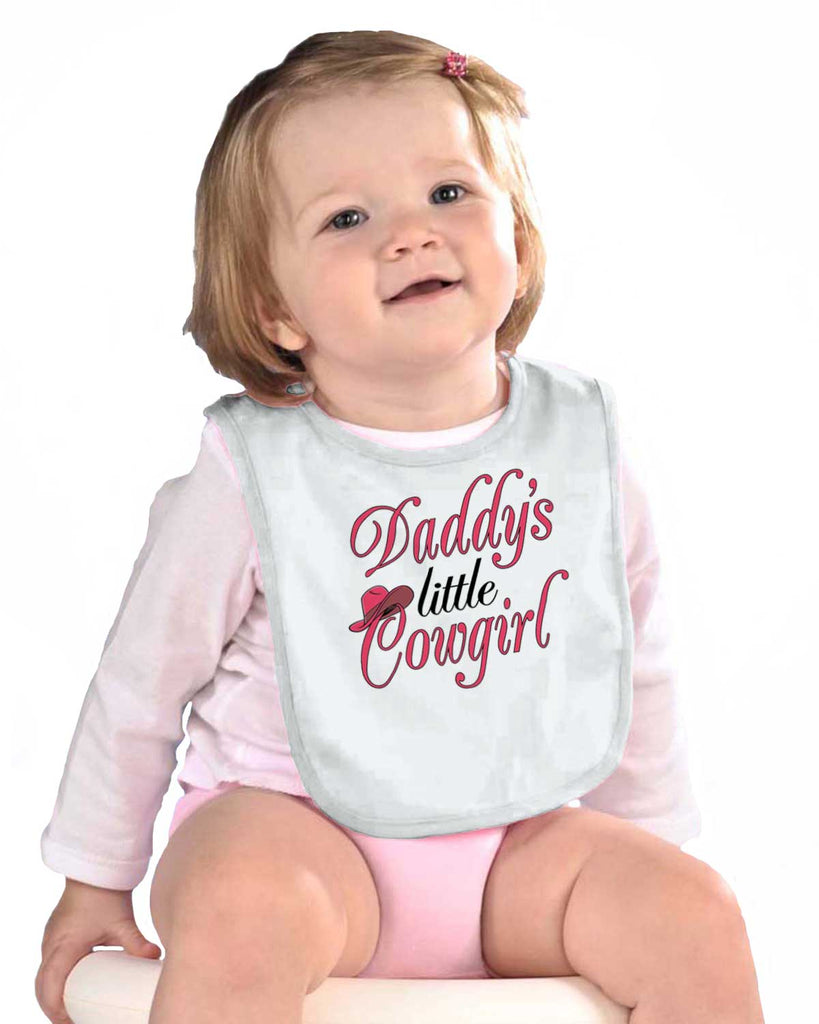 Little Cowgirl Infant Baby Bib-Direct To Garment Print-Brisco Baby