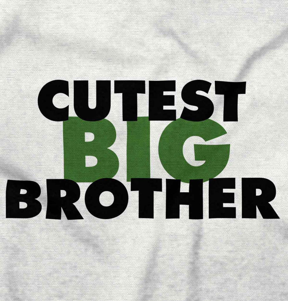 Cutest Big Brother Infant Baby Bib-Direct To Garment Print-Brisco Baby