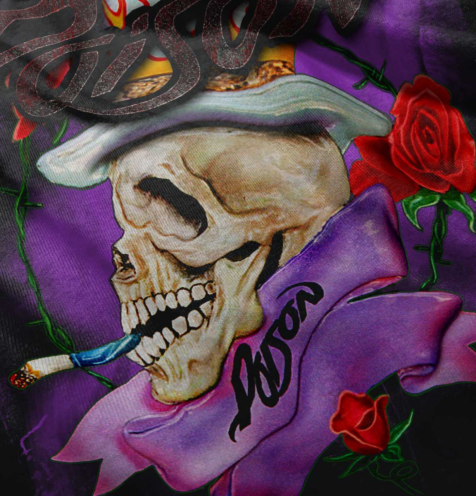 Poison Skeleton Infant Baby Bib-Direct To Garment Print-Brisco Baby