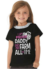 Farm All The Time Toddler Ruffled Trim T-Shirt-Direct To Garment Print-Brisco Baby