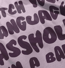 Watch Your Language Infant Baby Bib-Direct To Garment Print-Brisco Baby