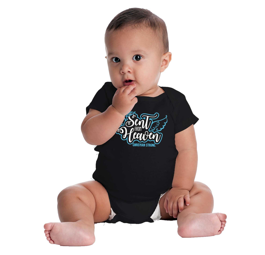 Sent From Heaven Romper Bodysuit-Direct To Garment Print-Brisco Baby