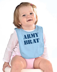 Army Brat Infant Baby Bib-Direct To Garment Print-Brisco Baby