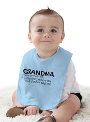 Grandma Defined Infant Baby Bib-Direct To Garment Print-Brisco Baby