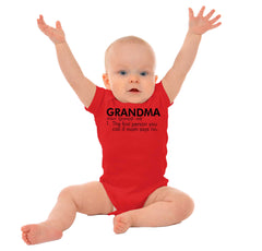Grandma Defined Romper Bodysuit-Direct To Garment Print-Brisco Baby