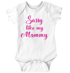 Sassy Like Mommy Romper Bodysuit-Direct To Garment Print-Brisco Baby
