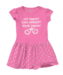 Arrest Your Daddy Baby Polka Dot Skirt Dress-Direct To Garment Print-Brisco Baby