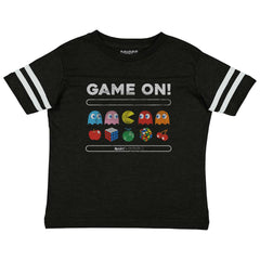 Game On Pac-Man Toddler Football Jersey Tee-Direct To Garment Print-Brisco Baby