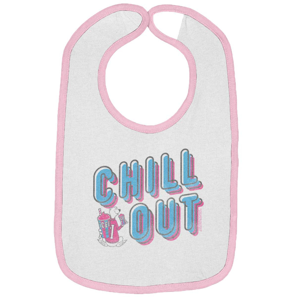 Retro Chill Trimmed Colored Velcro Bib-Direct To Garment Print-Brisco Baby