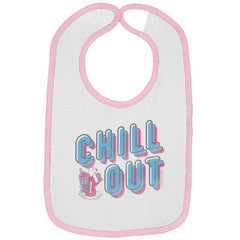 Retro Chill Trimmed Colored Velcro Bib-Direct To Garment Print-Brisco Baby
