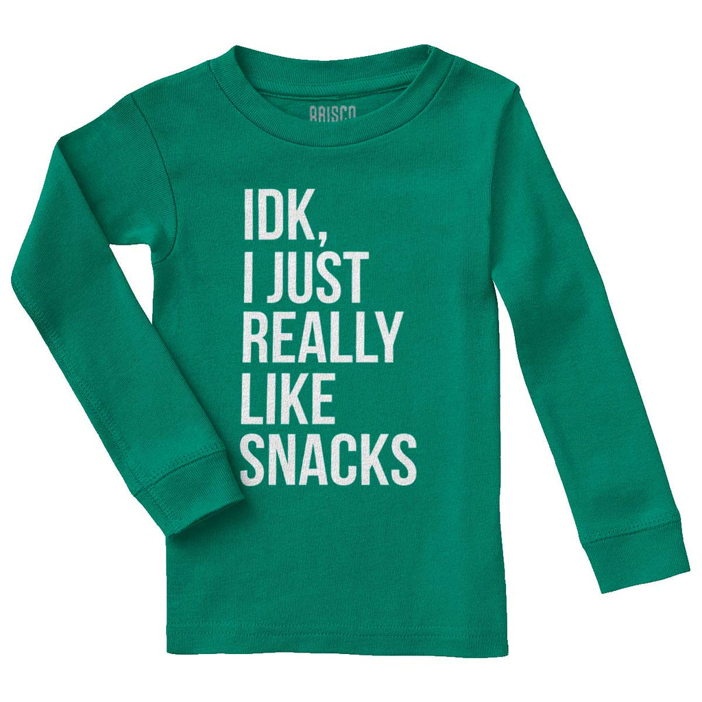 Really Like Snacks Solid Baby Pajama Top-Direct To Garment Print-Brisco Baby