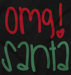 OMG Santa Romper Bodysuit-Direct To Garment Print-Brisco Baby