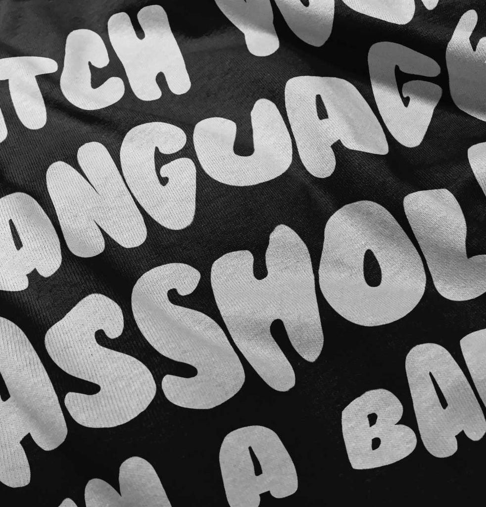 Watch Your Language Infant Baby Bib-Direct To Garment Print-Brisco Baby