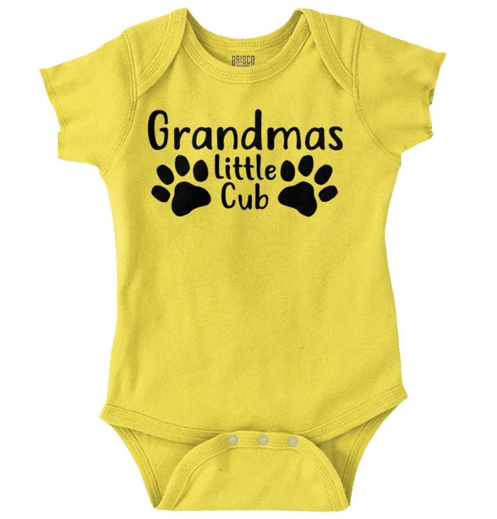 Granmda's Little Cub Romper Bodysuit-Direct To Garment Print-Brisco Baby