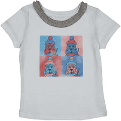 Graphic Slush Toddler Ruffled Trim T-Shirt-Direct To Garment Print-Brisco Baby