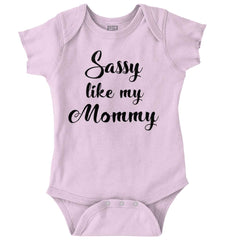 Sassy Like Mommy Romper Bodysuit-Direct To Garment Print-Brisco Baby