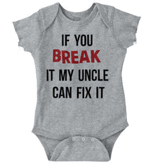 Uncle Can Fix It Romper Bodysuit-Direct To Garment Print-Brisco Baby