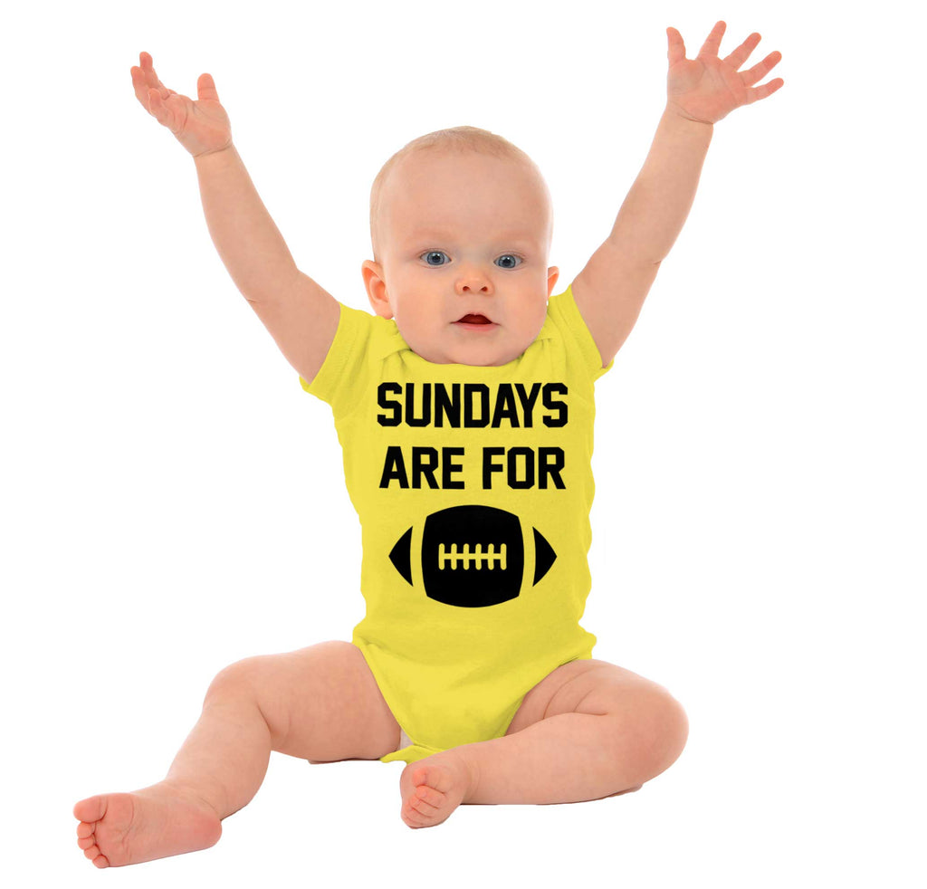 Sundays for Football Romper Bodysuit-Direct To Garment Print-Brisco Baby