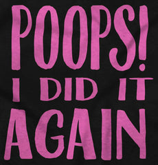 Poops I Did It Again Solid Baby Infant Dress-Direct To Garment Print-Brisco Baby