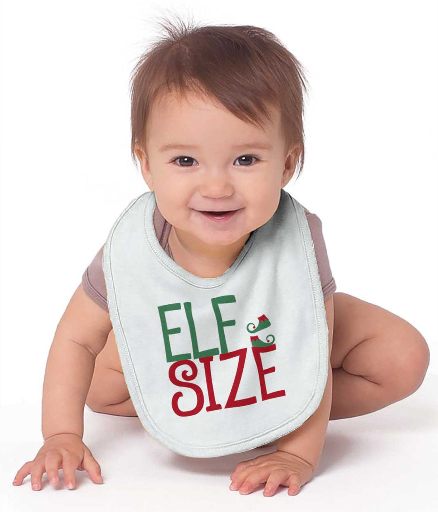 Elf Size Infant Baby Bib-Direct To Garment Print-Brisco Baby