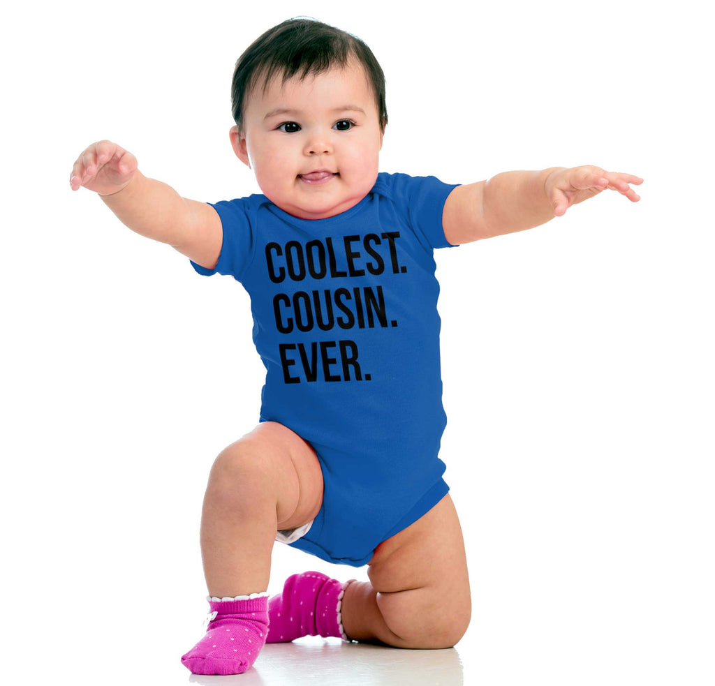 Coolest Cousin Ever Romper Bodysuit-Direct To Garment Print-Brisco Baby
