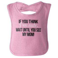 Im Cute Infant Baby Bib-Direct To Garment Print-Brisco Baby