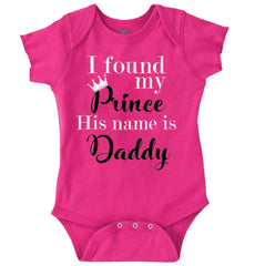Prince Daddy Romper Bodysuit-Direct To Garment Print-Brisco Baby