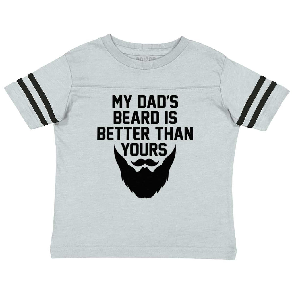 Dad's Beard Toddler Football Jersey Tee-Direct To Garment Print-Brisco Baby