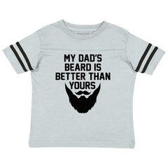Dad's Beard Toddler Football Jersey Tee-Direct To Garment Print-Brisco Baby