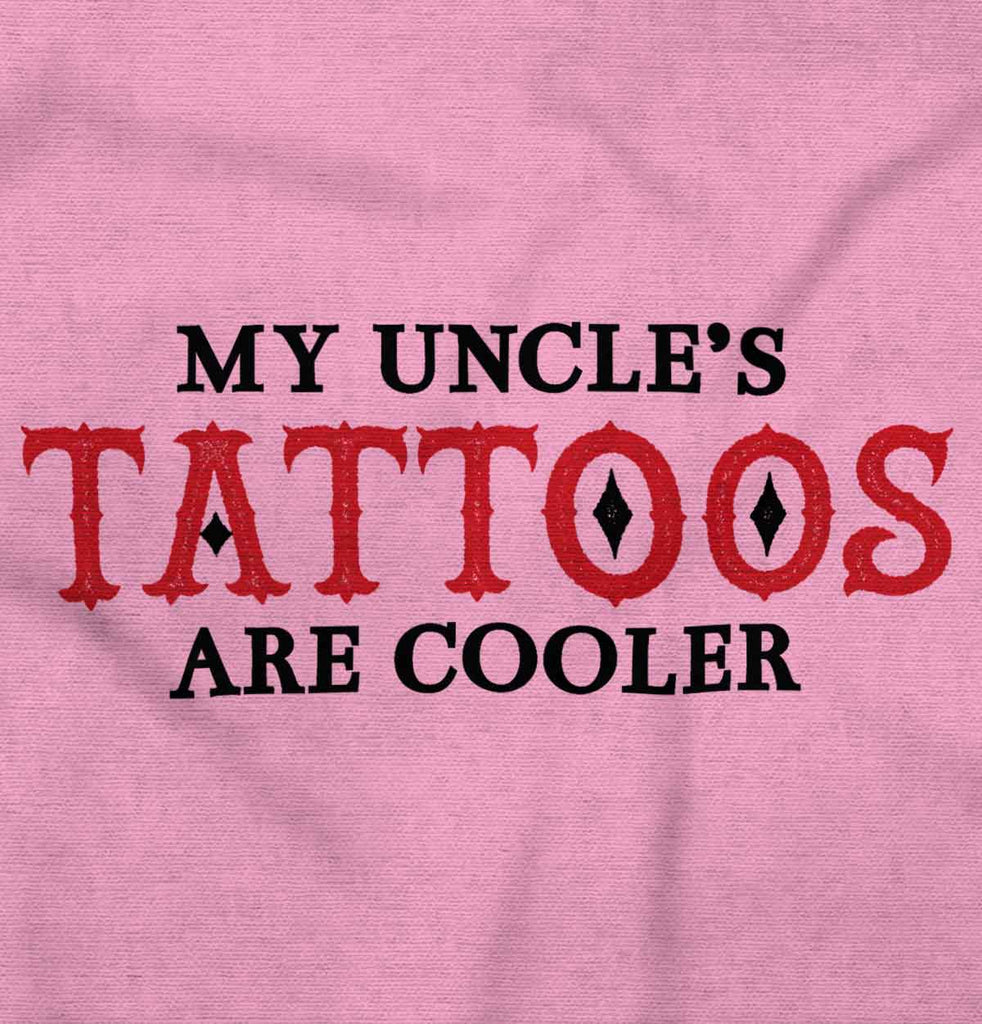 Uncle Tattoos Are Cooler Romper Bodysuit-Direct To Garment Print-Brisco Baby