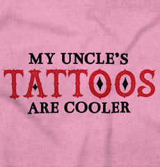 Uncle Tattoos Are Cooler Romper Bodysuit-Direct To Garment Print-Brisco Baby