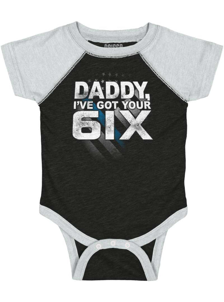Got Your Six Raglan Romper Bodysuit-Direct To Garment Print-Brisco Baby