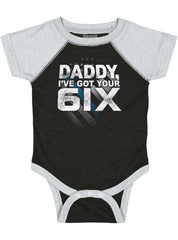 Got Your Six Raglan Romper Bodysuit-Direct To Garment Print-Brisco Baby